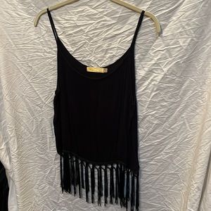 NWOT Tank with Fringe by Cyn by Cynthia Maura, Size S/M